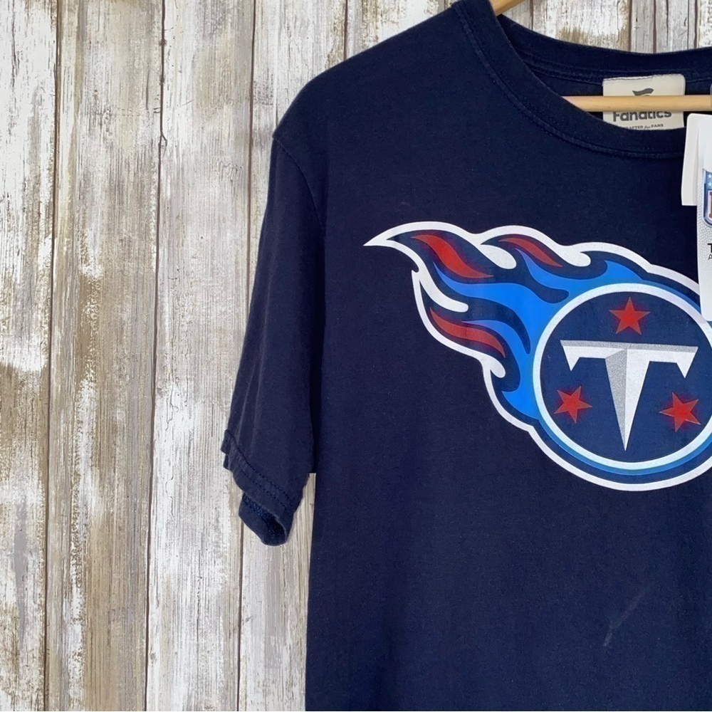 NWT NFL Tennessee Titans Dark Blue Logo Tee Unisex Large Fanatics - Picture 3 of 5